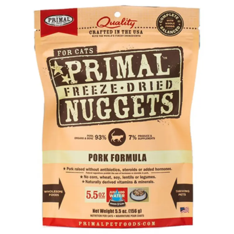 Primal Pork Formula Raw Freeze-Dried Cat Food 14 oz