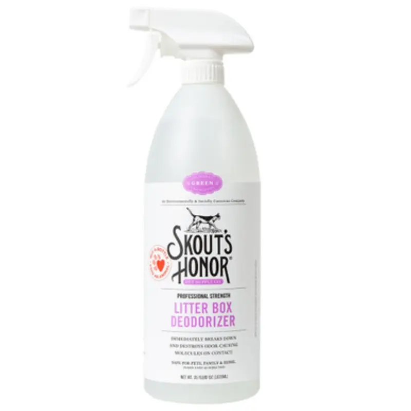 Skout's Honor Professional Strength Litter Box Deodorizer Spray for Cats 35 fl oz