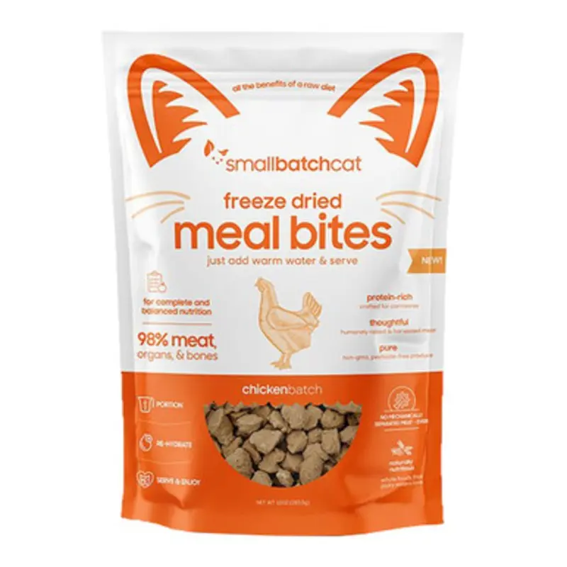 Smallbatch Chickenbatch Meal Bites Freeze-Dried Cat Food 10 oz