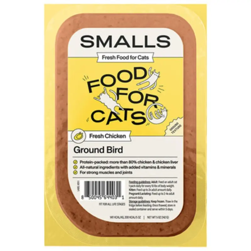 Smalls Gently Cooked Ground Bird Fresh Chicken Recipe Minced Cat Food 5 oz