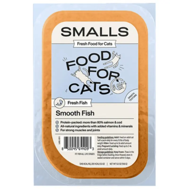Smalls Gently Cooked Smooth Fish Fresh Salmon & Cod Recipe Pate Cat Food 5.5 oz