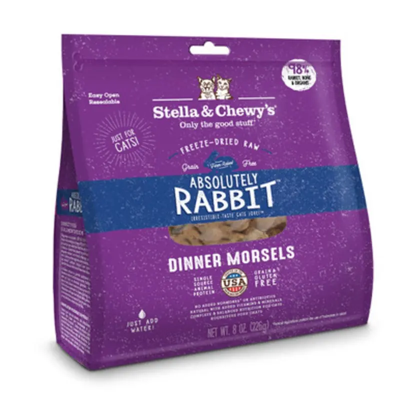 Stella & Chewy's Absolutely Rabbit Dinner Freeze-Dried Cat Food 8 oz