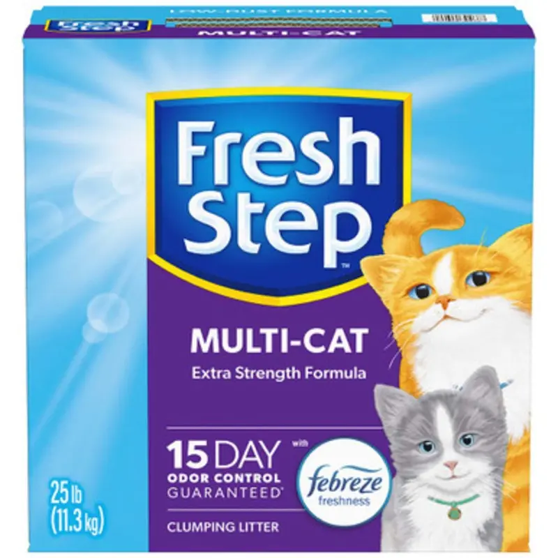 Fresh Step Multi-Cat Febreze Freshness Clumping Cat Litter 25 lb