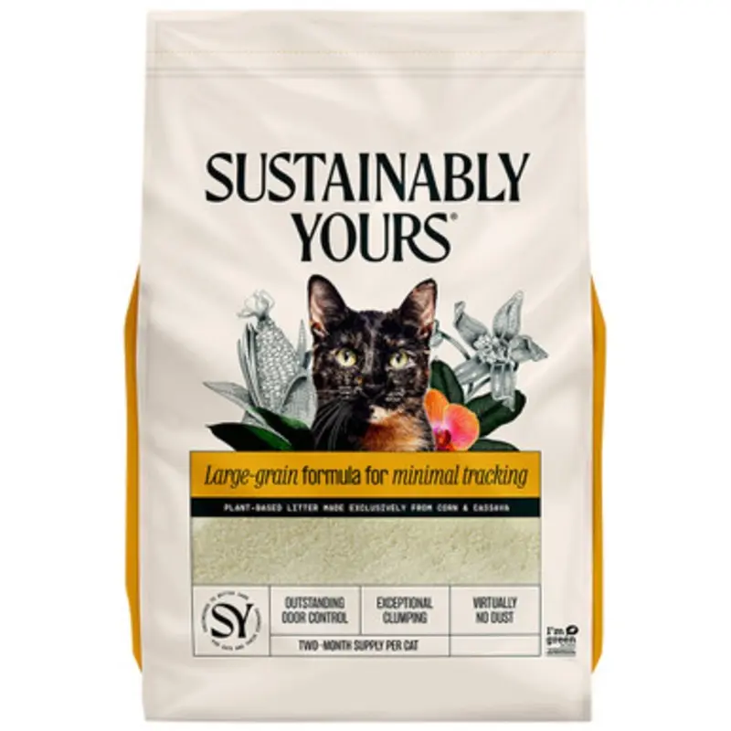 Sustainably Yours Large-Grain Formula Plant-Based Cat Litter 13 lb