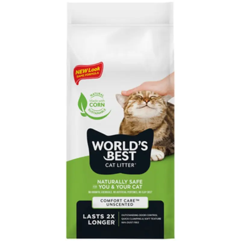 World's Best Comfort Care Unscented Clumping Cat Litter 15 lb