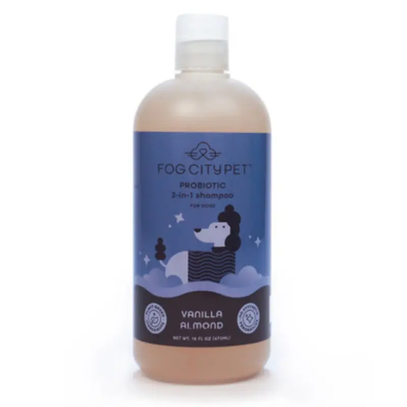 Fog City Pet Probiotic 2-in-1 Vanilla Almond Shampoo for Dogs 16 fl oz