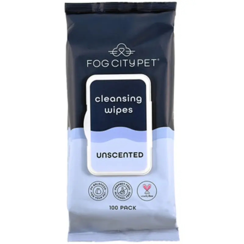 Fog City Pet Unscented Cleansing Wipes for Dogs & Cats 100 pk