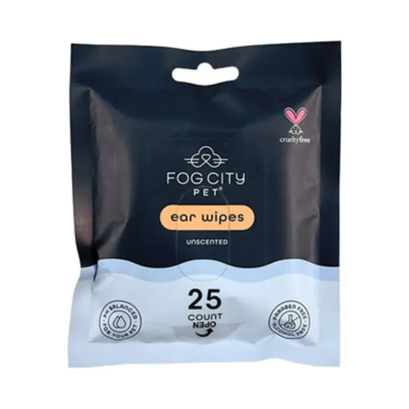 Fog City Pet Unscented Ear Wipes for Dogs & Cats 25 pk