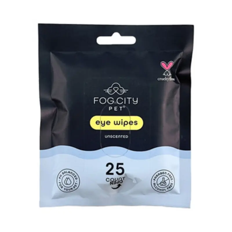 Fog City Pet Unscented Eye Wipes for Dogs & Cats 25 pk