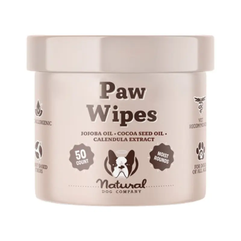 Natural Dog Company Paw Wipes for Dogs 50 ct