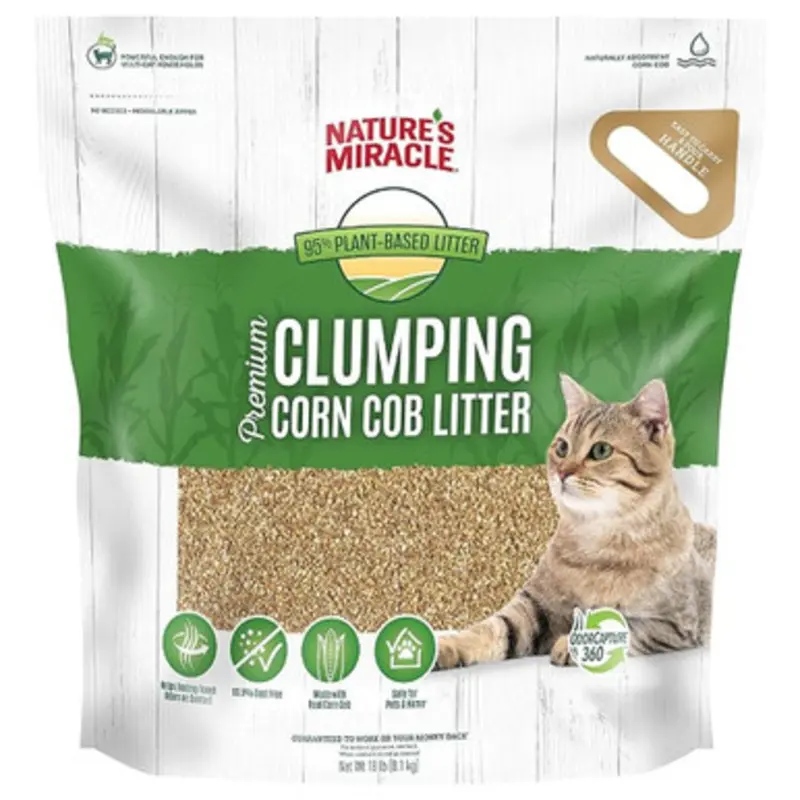 Nature's Miracle Premium Clumping Corn Cob Cat Litter 18 lb