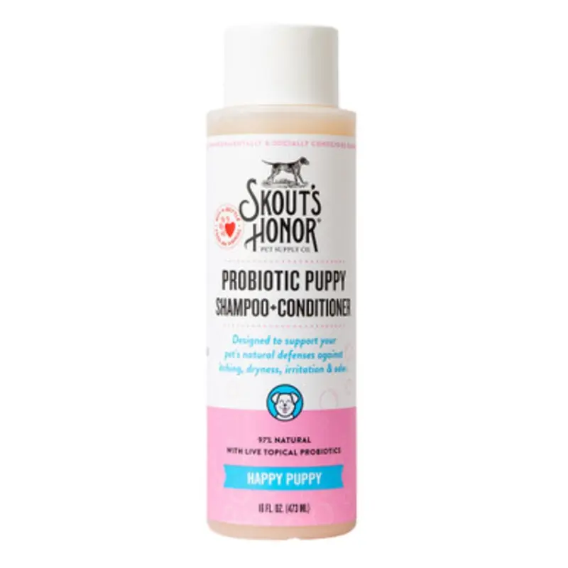 Skout's Honor Happy Puppy Probiotic Shampoo + Conditioner for Dogs 16 fl oz