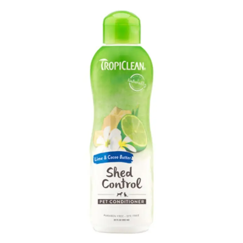 TropiClean Lime & Cocoa Butter Shed Control Cat & Dog Conditioner 20 fl oz