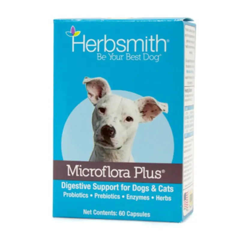 Herbsmith Microflora Plus Digestive Support for Dogs & Cats 60 ct