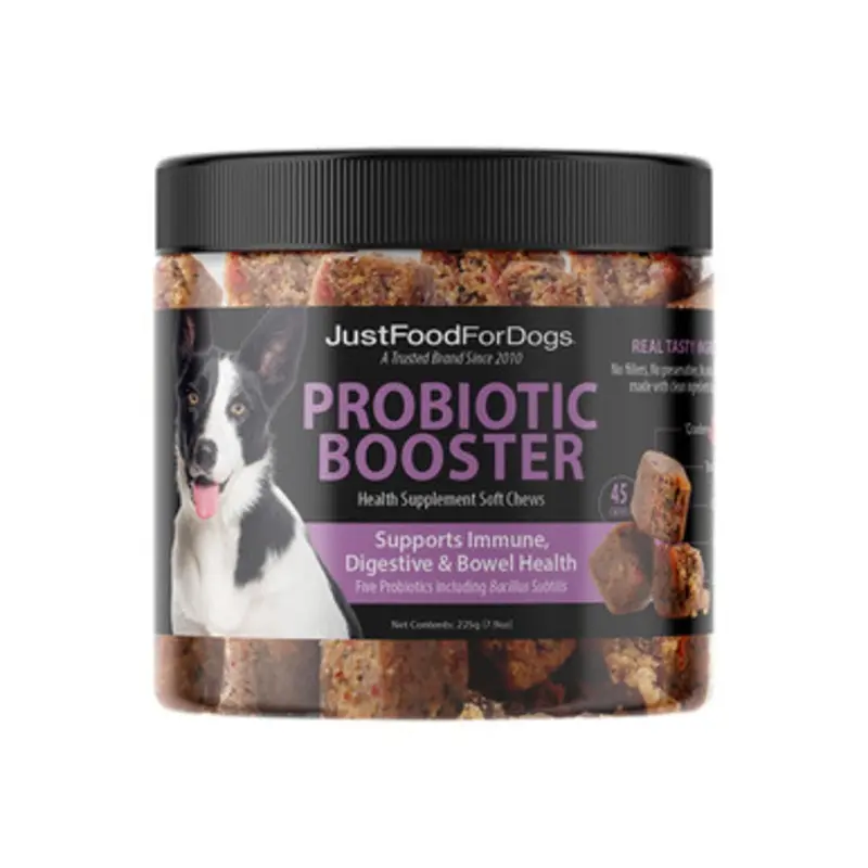 JustFoodForDogs Probiotic Booster Soft Chews Dog Supplement 45 ct