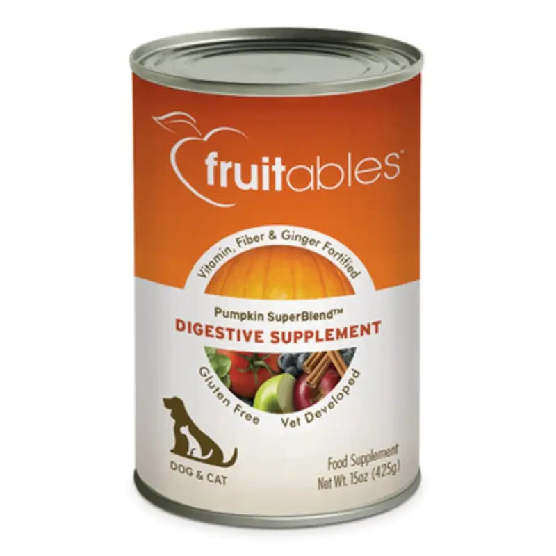Fruitables Pumpkin SuperBlend Digestive Supplement for Dogs & Cats 15 oz