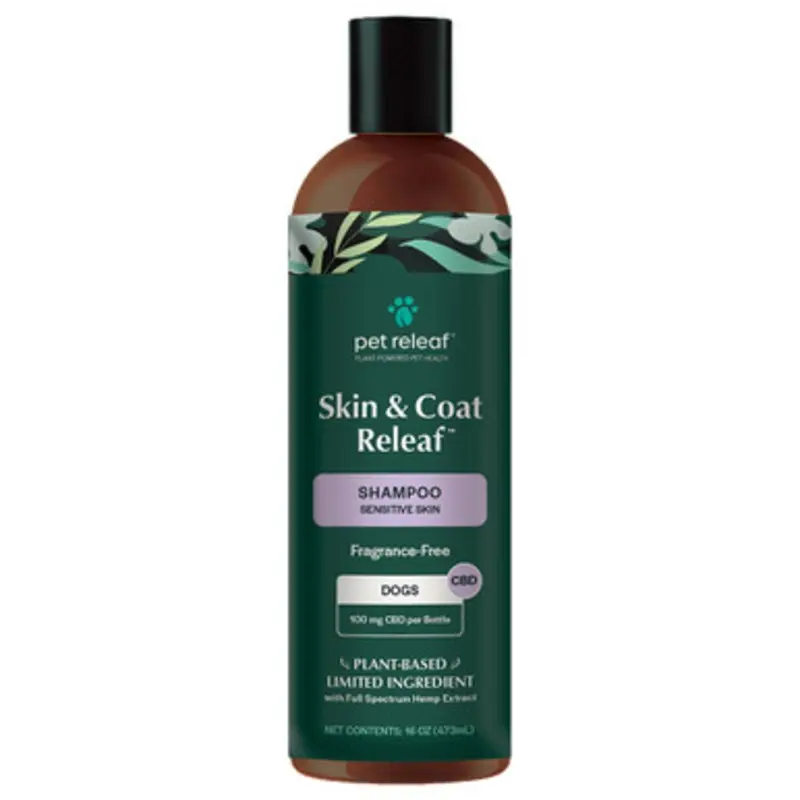 Pet Releaf Skin & Coat Releaf Sensitive Skin Fragrance-Free Dog CBD Shampoo 16 fl oz