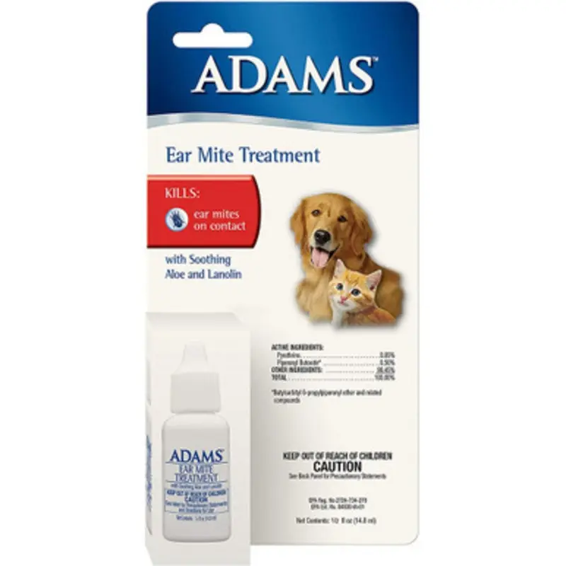 Adams Ear Mite Treatment for Cats & Dogs 0.5 fl oz