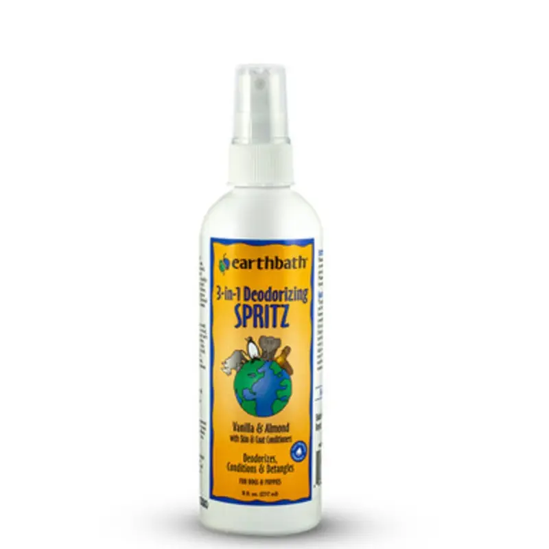 Earthbath Vanilla & Almond 3-in-1 Deodorizing Spritz for Dogs 8 fl oz