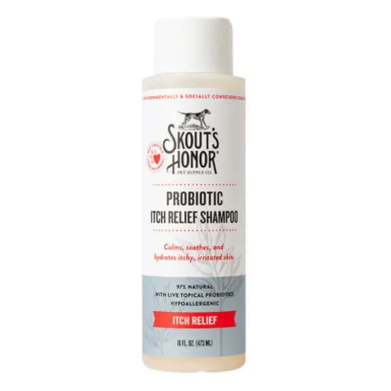 Skout's Honor Hypoallergenic Probiotic Itch Relief Shampoo for Dogs & Cats 16 fl oz