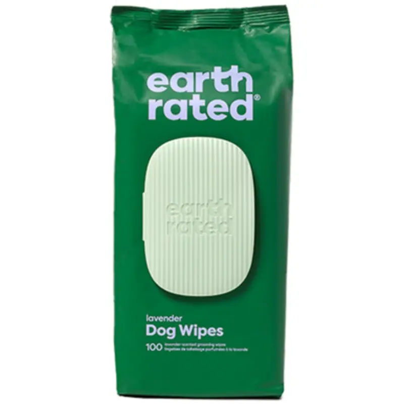 Earth Rated Plant-Based Lavender Scented Dog Grooming Wipes 100 ct