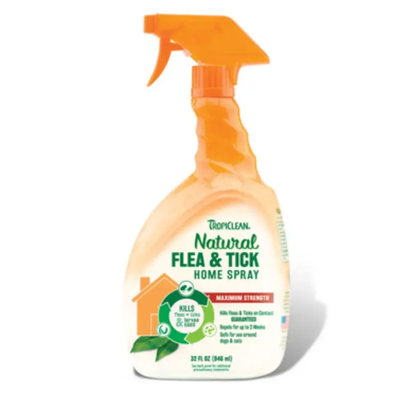 TropiClean Natural Flea & Tick Spray for Home 32 fl oz