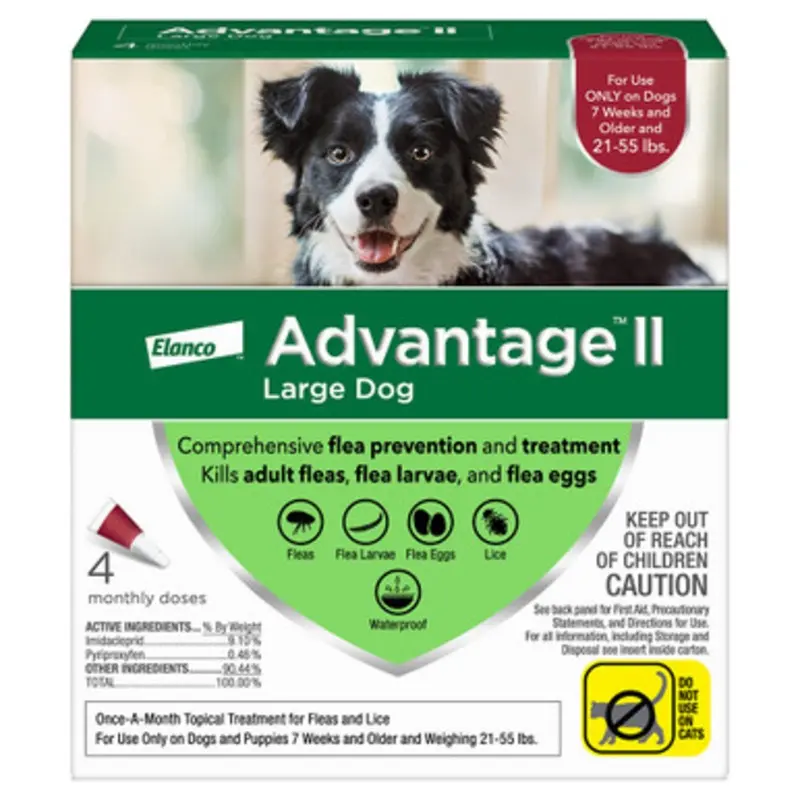Advantage II Flea Prevention for Large Dogs (21 - 55 lbs) 4 pk