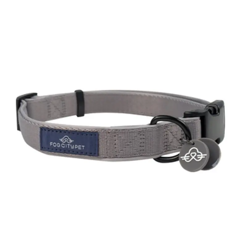 Fog City Pet Grey Daily Wear Dog Collar Small