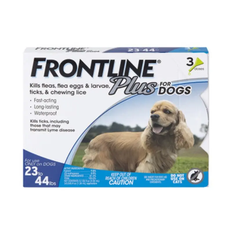 Frontline Plus Flea & Tick Treatment for Dogs & Puppies (23-44 lbs.) 3 pk
