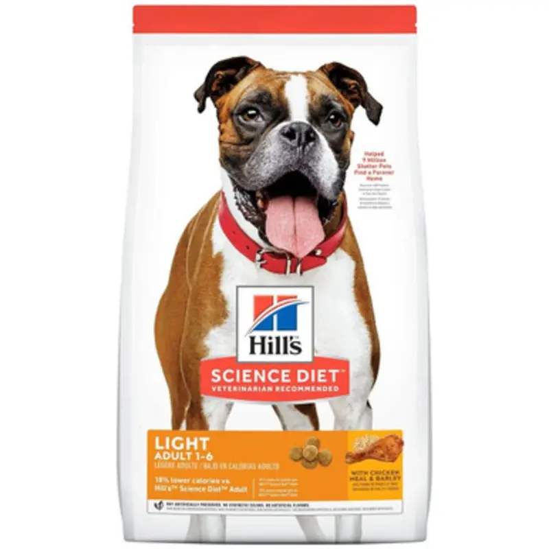 Hill's Science Diet Light w/ Chicken Meal & Barley Adult 1-6 Premium Dry Dog Food 30 lb
