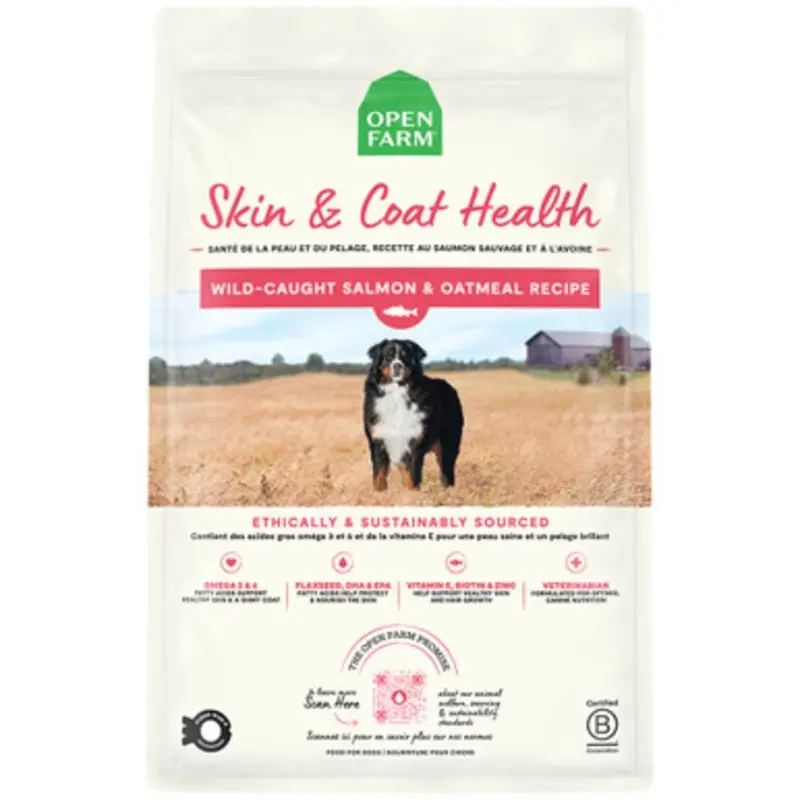 Open Farm Skin & Coat Health Wild-Caught Salmon & Oatmeal Recipe Dry Dog Food 4 lb