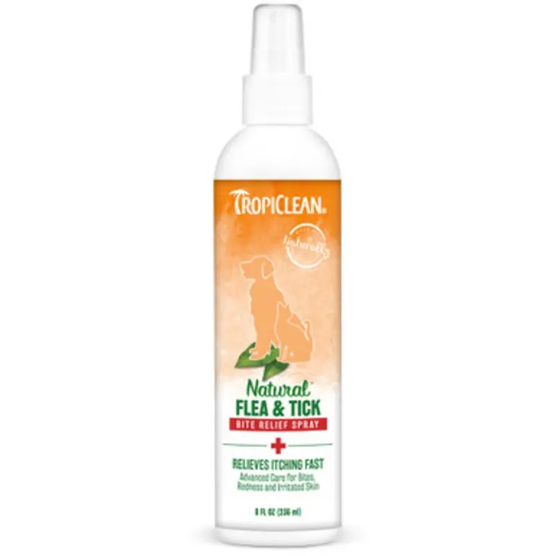 TropiClean Natural Flea & Tick Bite Relief Pet Spray 8 fl oz