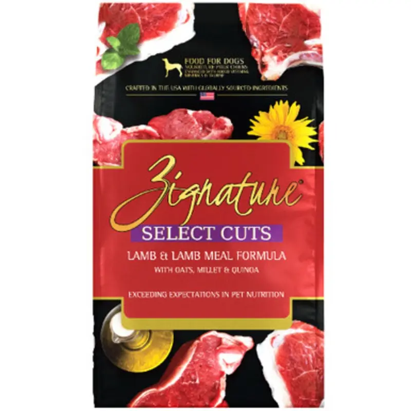 Zignature Select Cuts Lamb & Lamb Meal Formula w/ Oats, Millet & Quinoa Dry Dog Food 4 lb