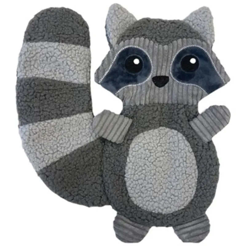 Fog City Pet Raccoon Stuffless Soft Plush Dog Toy One Size