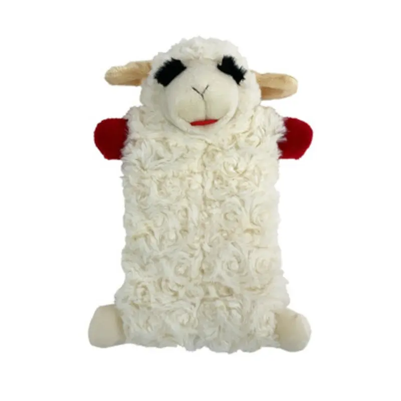 Multipet Lamb Chop Squeaker Mat Plush Dog Toy 9"