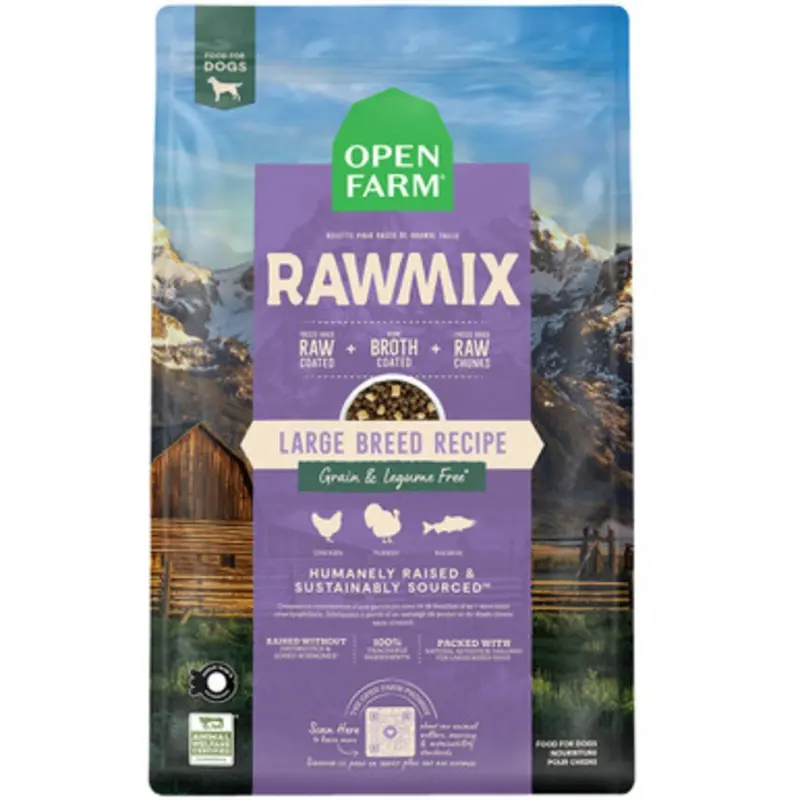 Open Farm RawMix Grain Free Large Breed Recipe Dry Dog Food 20 lb