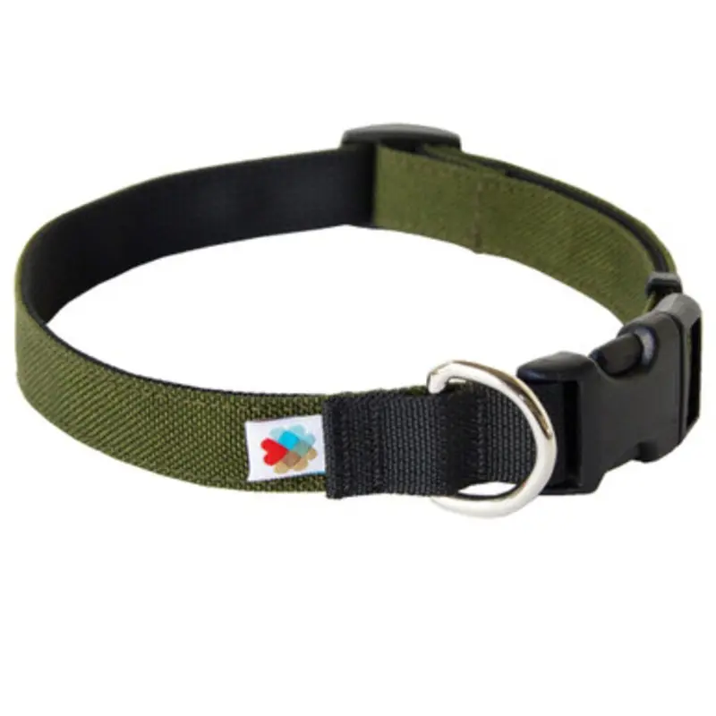 Wildebeest Olive Green Funston Dog Collar Small