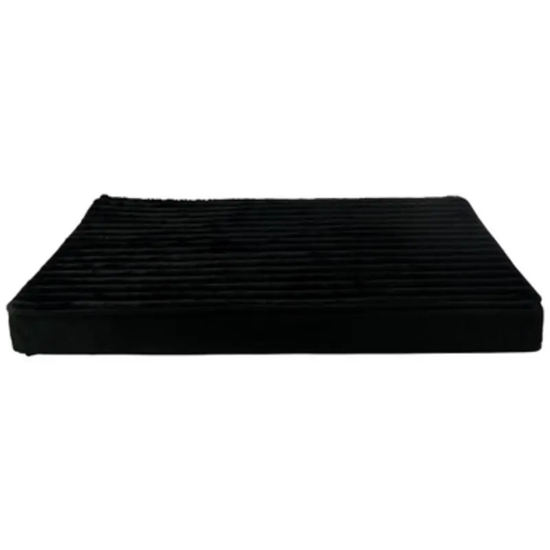 A Dogs Life Black Channel Rabbit Fur Orthopedic Mattress Dog Bed One Size