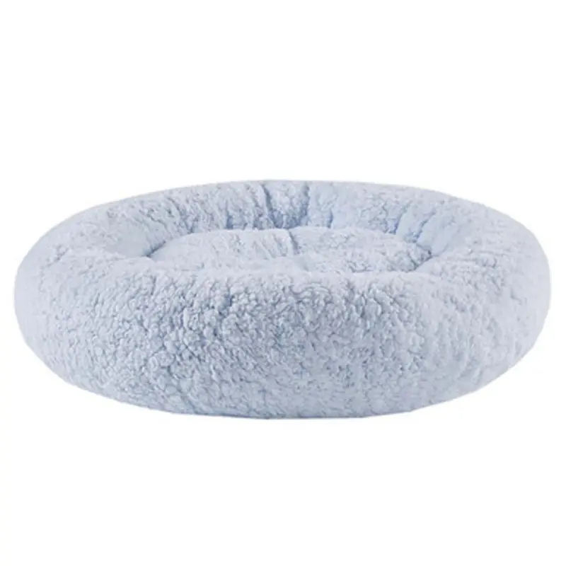 Friends Forever Light Blue Sherpa Donut Dog Bed 20"