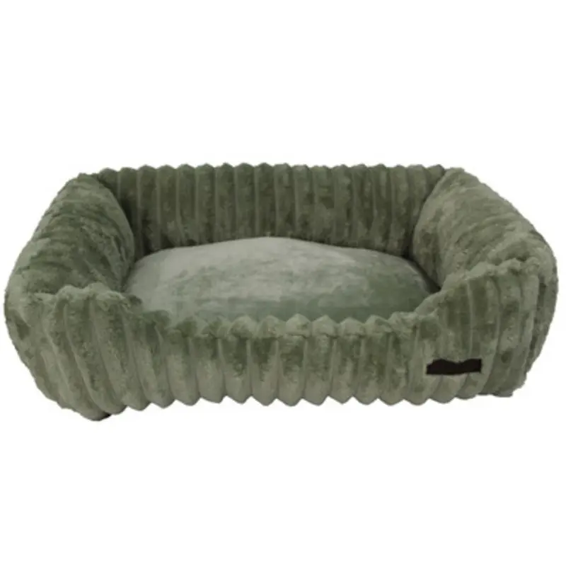 Pure Comfort Green Wide Stripe Cuddler Dog Bed Small