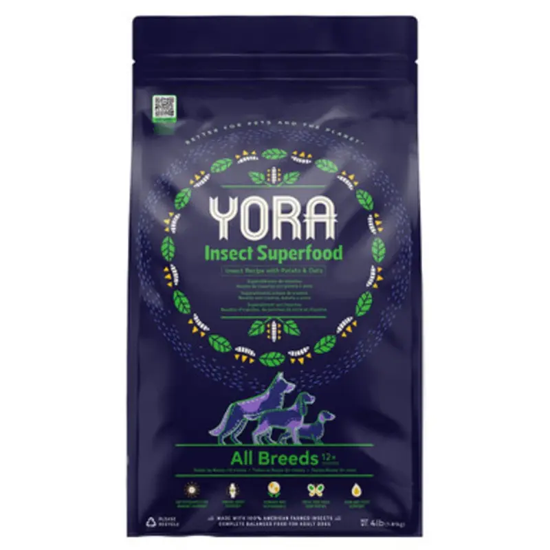 Yora Insect Superfood Recipe w/ Potato & Oats All Breeds Adult Dry Dog Food 4 lb