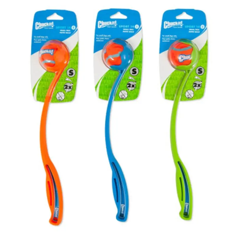 Chuckit! Mini Sport Launcher Dog Toy, Assorted Colors 14" Length - Small Ball