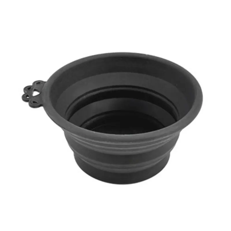Fog City Pet Black Collapsible Silicone Travel Dog Bowl One Size - 2 cups