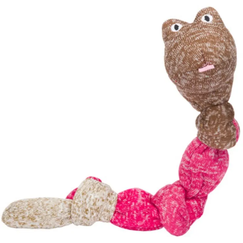 Fog City Pet Knitted Snake Plush Dog Toy One Size