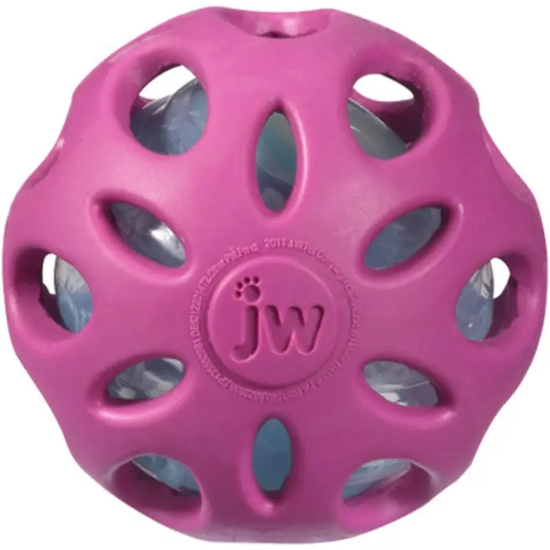 JW Crackle Heads Crackle Ball Dog Toy, Assorted Large