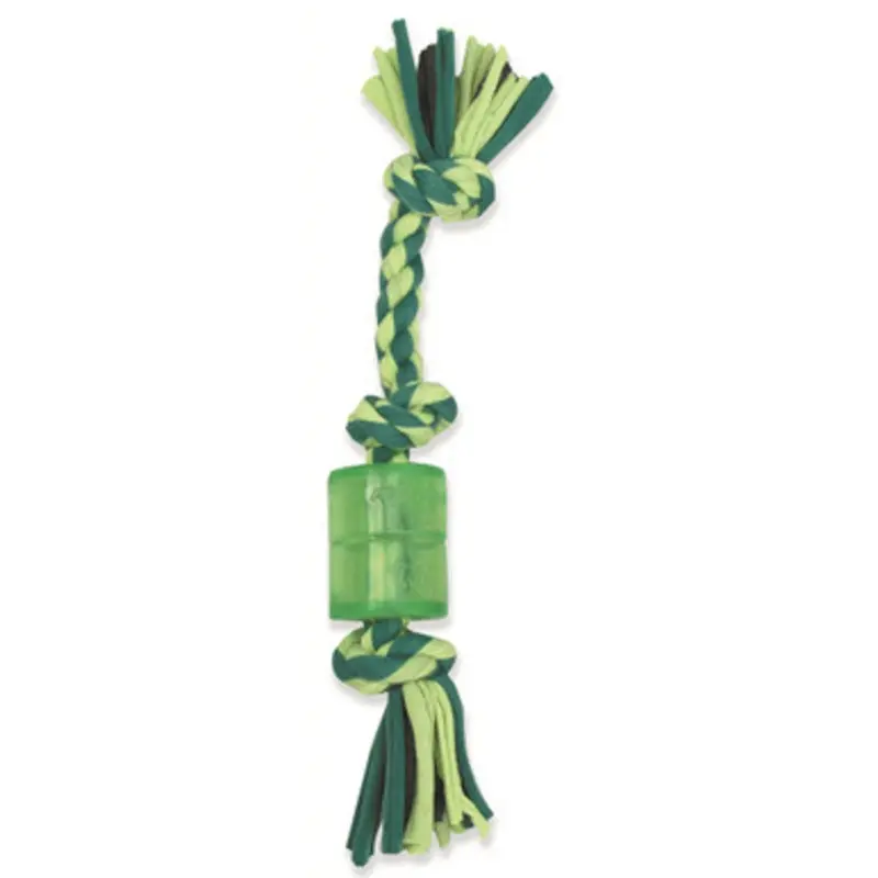Mammoth Flossy Chews Cloth Squeaky 3 Knot Dog Tug Toy, Assorted Small