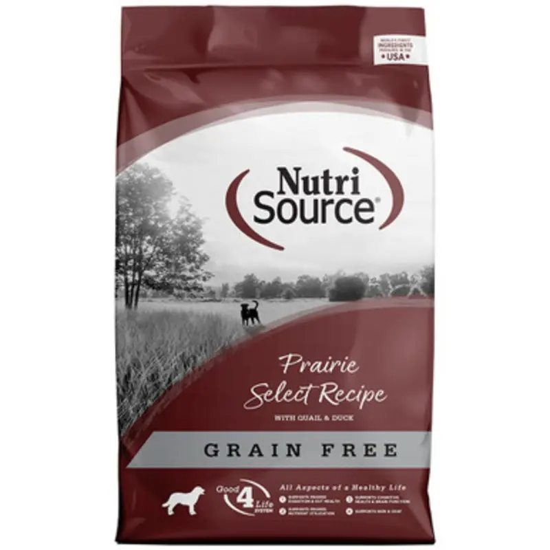 NutriSource Prairie Select Recipe w/ Quail & Duck Grain Free Dry Dog Food 26 lb