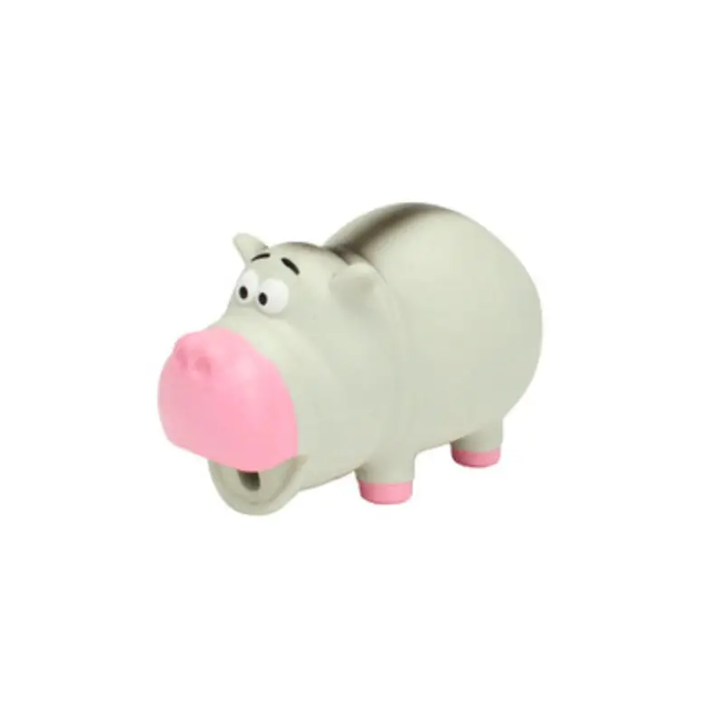 Rascals Latex Grunting Hippo Dog Toy 7"