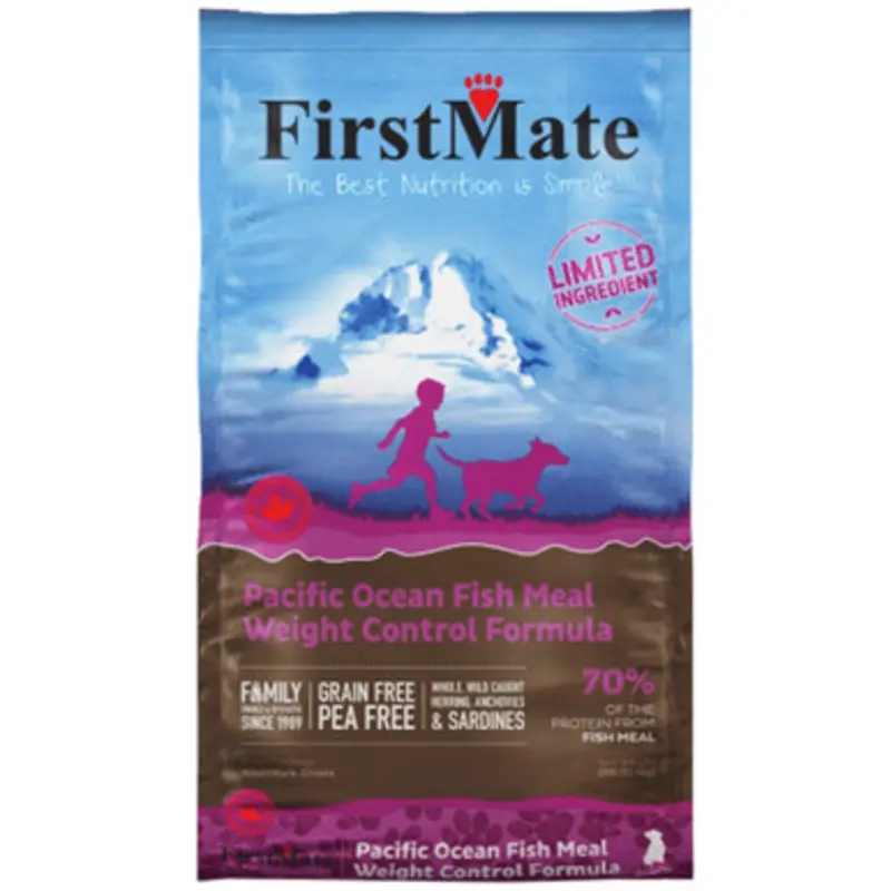 FirstMate Pacific Ocean Fish Meal Weight Control Formula Dry Dog Food 25 lb