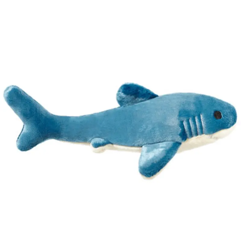 Fluff & Tuff Tank Shark Plush Dog Toy 12"